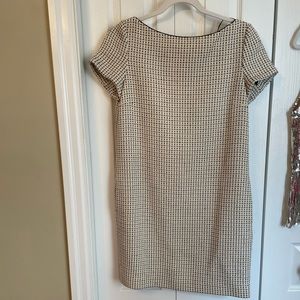 Black and ivory tweed dress  massimo dutti